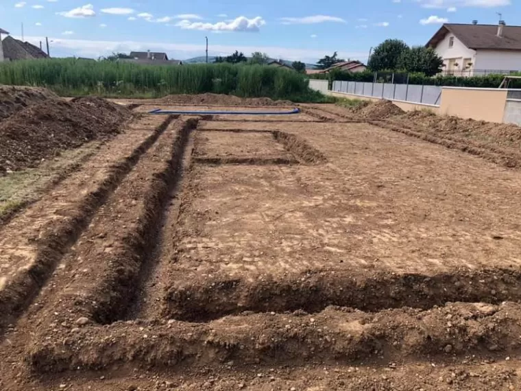 Terrassement pour maison individuelle, Ambérieu-en-Bugey, BOMBOURG TP