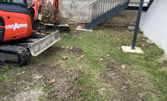 Rénovation d’une cour à Chazey-sur-Ain., Ambérieu-en-Bugey, BOMBOURG TP