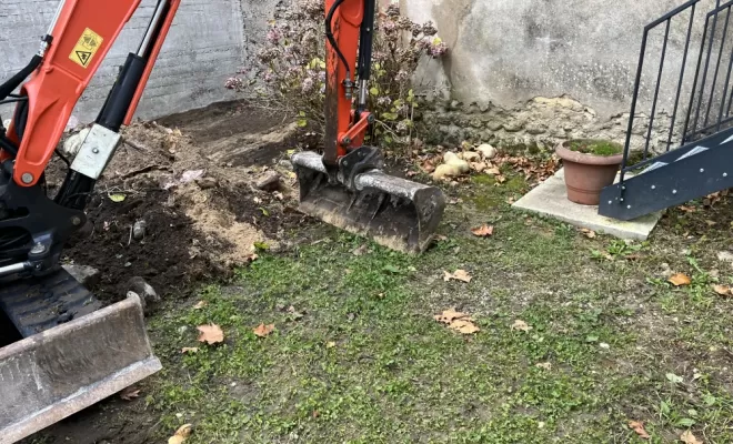 Rénovation d’une cour à Chazey-sur-Ain., Ambérieu-en-Bugey, BOMBOURG TP
