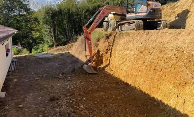 Travaux de terrassement, Ambérieu-en-Bugey, BOMBOURG TP